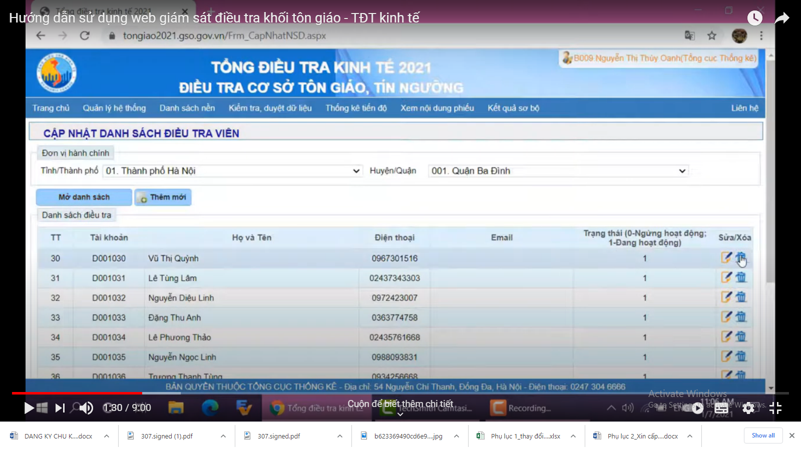 Video Hướng dẫn Giám sát điều tra khối tôn giáo - TĐT Kinh tế
